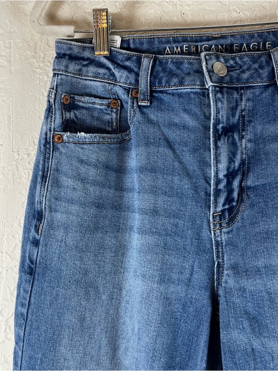 American Eagle Dreamy Drape Stretch Super High-Waisted Baggy Wide-Leg Jeans - Picture 5 of 15